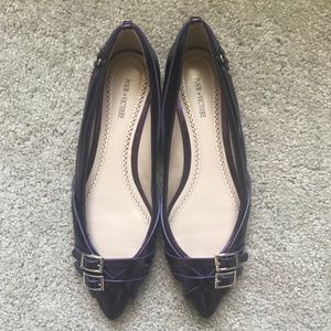 pour la victoire metallic purple flats